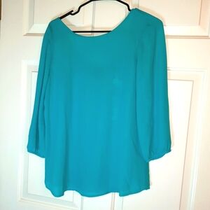 Spense fashion top sz. Small turquoise with black fashion back tie N.W.T.